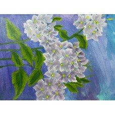 Serene Blooms - (10inchx14inch painting)