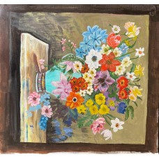 Blooming Serenity - 13x15 Flower Vase Painting