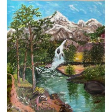 Cascading Serenity - 8x16 inches