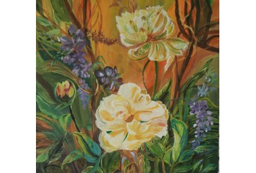 Capture the Vibrancy of Nature with a Jungle Flower Acrylic Painting
