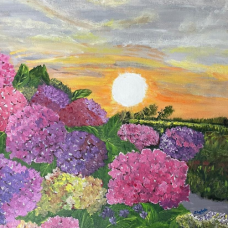 Blooming Symphony - (18inch x 18inch painting)