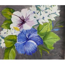 Ethereal Blooms - (14 inch x 12inch painting)