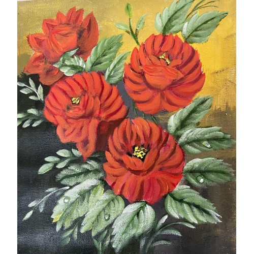 Ruby Blooms - 12 x 10 inches